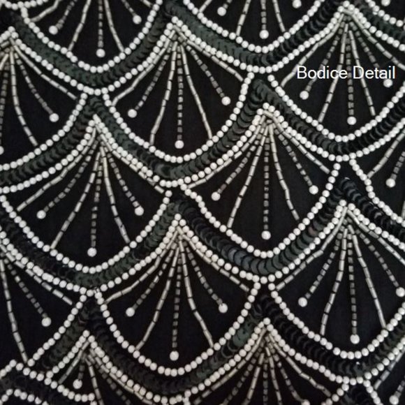 NWT Vintage Silk Beaded Gown - Small - Picture 4 of 8